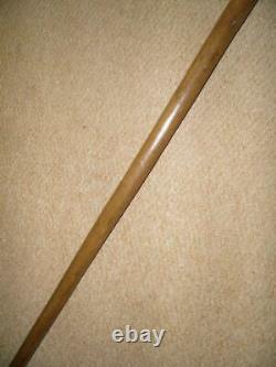 Antique Olive Wood Greek Kepkypa (Corfu) Stick With Hand-Carved Horse Top 91cm