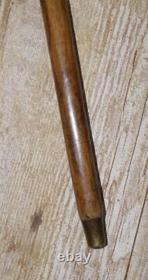 Antique Olive Wood Greek Kepkypa Corfu Walking Stick /Cane Hand-Carved Horse