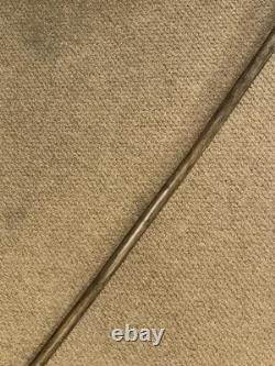 Antique Olive Wood Greek Kepkypa Corfu Walking Stick Hand-Carved Horse Handle