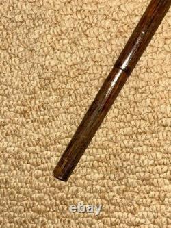 Antique Partridge Wood Petite Walking Stick Cane Hand-Carved Bearded Man Top