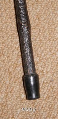 Antique Qing Dynasty Walking Stick Cane Chinese Oriental Entirely Carved Insects