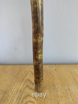 Antique Rams Horn Shepherds Crook Walking Stick Carved Handle 97cm (38.5)