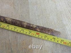 Antique Rams Horn Shepherds Crook Walking Stick Carved Handle 97cm (38.5)