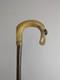 Antique Rams Horn Shepherds Crook Walking Stick Sheep Carved Handle 100cm (40)