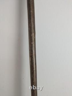 Antique Rams Horn Shepherds Crook Walking Stick Sheep Carved Handle 100cm (40)