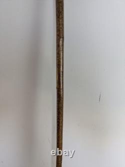 Antique Rams Horn Shepherds Crook Walking Stick Thistle Carved Handle 94cm (37)