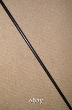 Antique Roundhead Puritan Walking Stick / Cane Hand-Carved Man With Glass Eyes