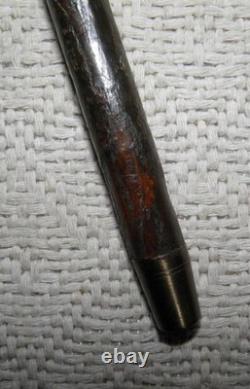 Antique Rustic Hazel Walking Stick Cane Grotesque Hand-Carved Animal Glass Eyes Antique Rustic Hazel Walking Stick Cane Grotesque Hand-Carved Animal Glass Eyes