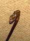 Antique Rustic Petite Walking Stick Cane Grotesque Hand-Carved Man's Head