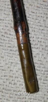 Antique Rustic Stick Cane Grotesque Hand Carved Head Depicting Matthew Parker
