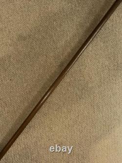 Antique Rustic Walking Stick Cane Hand Carved Bearded Man Top