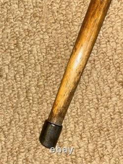 Antique Rustic Walking Stick Cane Hand-Carved Eagle Holding Snake