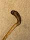 Antique Rustic Walking Stick Cane Hand-Carved Long Haired Rabbit Handle