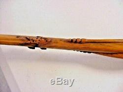 Antique SUPER FOLK ART Carved PUZZLE CANE Walking Stick Dated 1917