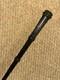 Antique Slender Walking Stick / Cane Hand-Carved & Striped Handle