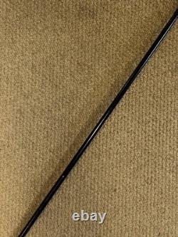 Antique Slender Walking Stick / Cane Hand-Carved & Striped Handle
