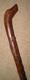 Antique Sulawesi Celebes Hardwood Walking Stick / Cane Hand-Carved Shaft Dog Top