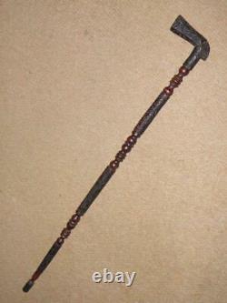 Antique'T Special' Collapsible Walking Stick/Cane With Hand-Carved Detail 88cm