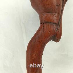 Antique Tonga Religious Walking Stick Hand-Carved Nyami Nyami & Praying People