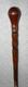 Antique Treen Walking Stick / Cane Entirely Hand Carved Shaft With Snake & Tiger