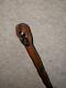 Antique Twisted Walnut Walking Stick With Hand-Carved African Boy Head Top 93cm
