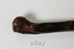 Antique VTG Hand Carved Shillelagh Cane Walking Stick