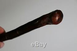 Antique VTG Hand Carved Shillelagh Cane Walking Stick