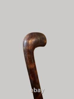 Antique Victorian Quality Hardwood Walking Stick Carved Snake