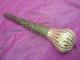 Antique Victorian gold filled walking stick cane parasol handle, carved wood