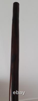 Antique Vintage African Hand Carved Ebony Walking Stick Cane 87 cm