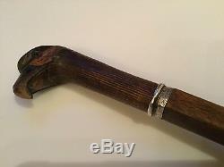 Antique/Vintage Carved Eagle Head Dress/Walking Cane