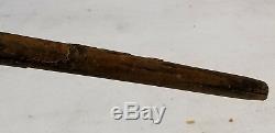 Antique Vintage Folky Americana Carved Wood Cane Walking Stick