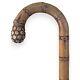 Antique Vintage Hand Carved Bamboo Crook Japanese Walking Stick / Cane 31