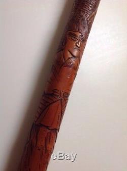 Antique/Vintage Japanese Carved Bamboo Cane