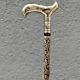 Antique Vintage Special Carved Silver Headed Wooden Walking Stick