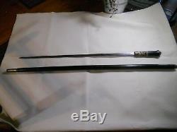 Antique/Vintage Sword Walking Cane/Stick Carved Bone Inlay 36