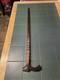 Antique Walking Stick Black Forest Bear Style Handle Carved Staff 34in Superb