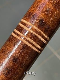 Antique Walking Stick Black Forest Bear Style Handle Carved Staff 34in Superb