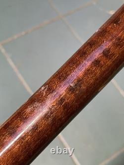 Antique Walking Stick Black Forest Bear Style Handle Carved Staff 34in Superb