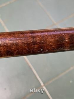 Antique Walking Stick Black Forest Bear Style Handle Carved Staff 34in Superb