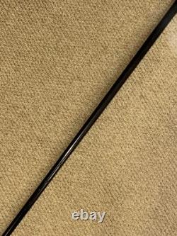 Antique Walking Stick / Cane Carved Kris Hilt & Hallmarked 1917 Silver Collar