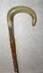 Antique Walking Stick Cane Entirely Carved Shaft Silver Collar Hallmarked 1919