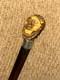 Antique Walking Stick / Cane Hand-Carved Antler Man & Hallmarked 1923 Silver
