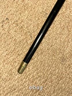 Antique Walking Stick Cane Hand-Carved Bird Handle & Hallmarked 1916 Silver