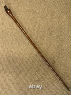 Antique Walking Stick Cane Hand-Carved Black Forrest Bear Top