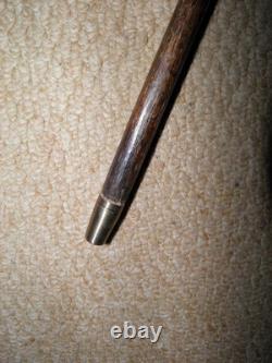 Antique Walking Stick / Cane Hand-Carved Horse Leg & Hoof Crook Handle