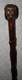 Antique Walking Stick / Cane Hand Carved Lady's Head Shaft With Carved Snakes
