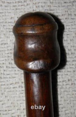Antique Walking Stick / Cane Hand Carved Lady's Head Shaft With Carved Snakes