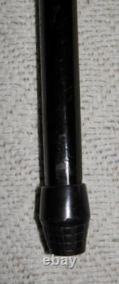 Antique Walking Stick / Cane Hand Carved / Painted Duck Head Handle Glass Eyes