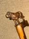 Antique Walking Stick Cane Intricate Hand Carved St Bernard Dog Handle